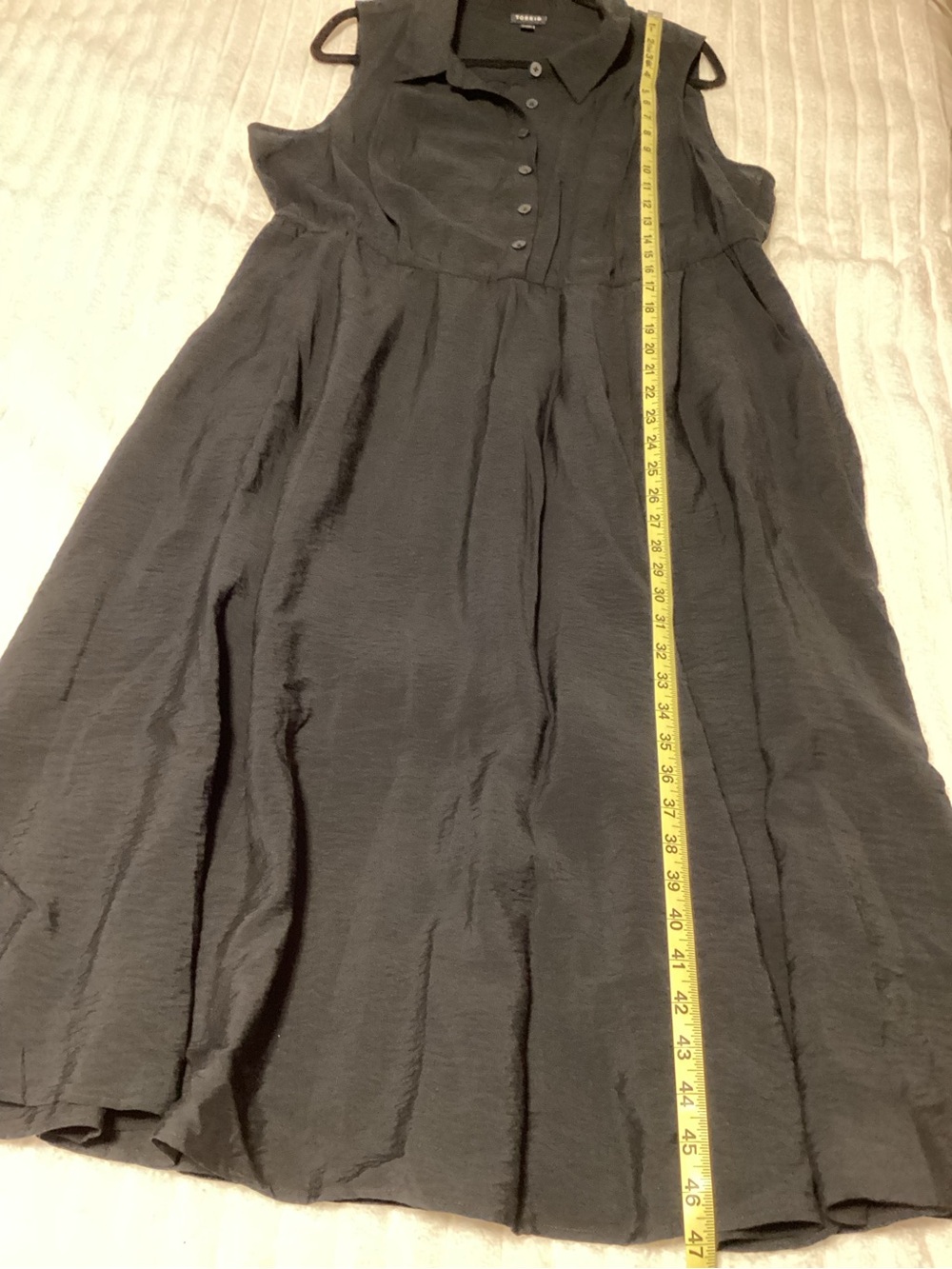 Torrid Black Sleeveless Collared Midi Dress, NWOT, Size 1 (14/16) - Picture 7 of 10